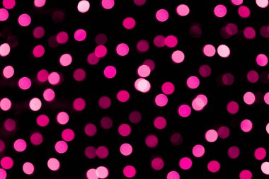 Odaklanmamış soyut renkli bokeh mor arka plan. defokus ve bulanık birçok yuvarlak mor ışık