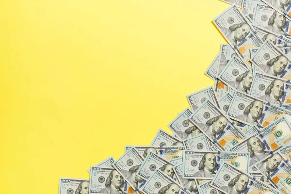 dolar faturaları açık renkli bir arka plan üzerinde a. kopya alanı, üst görünüm iş konsepti