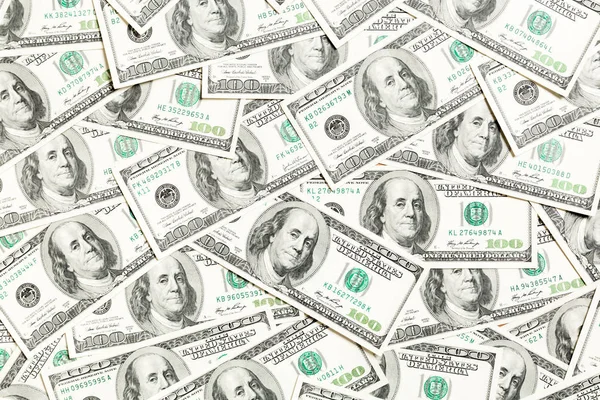 Top view of American money background. Pile of dollar cash. Paper banknotes concept Stock Picture