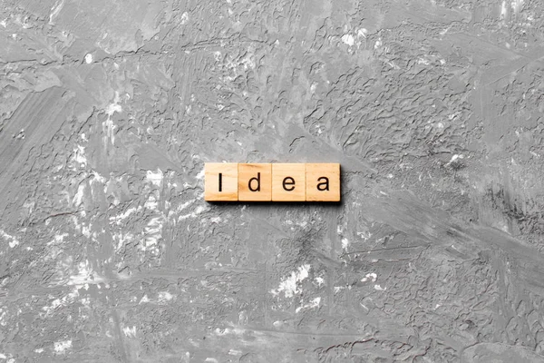 Idea Word Written Wood Block Idea Text Table Concept — Stock Photo, Image