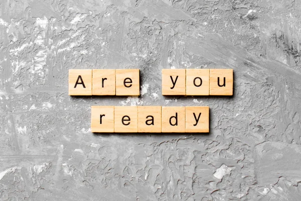 You Ready Word Written Wood Block You Ready Text Table — Stock Photo, Image
