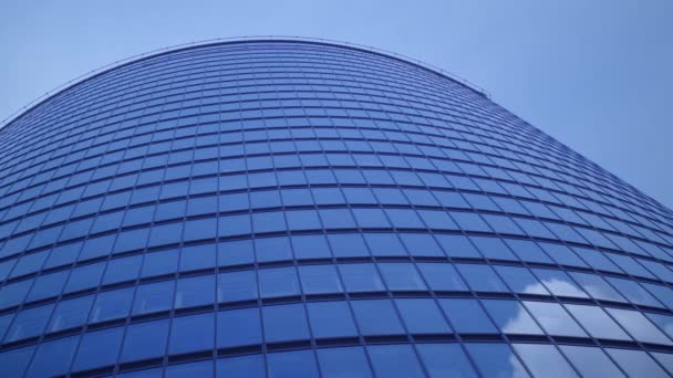 Time-Lapse Clouds Reflected in Glass Walls — Stock Video