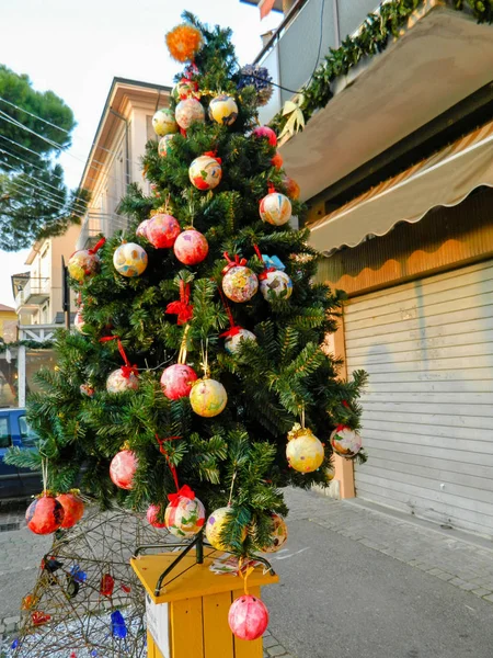 Árbol Navidad Europa Árbol Navidad Decoraciones — Foto de Stock