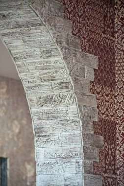 Duvar tasarım. Dekoratif taş duvar. Dekoratif taş kemer dekorasyon.