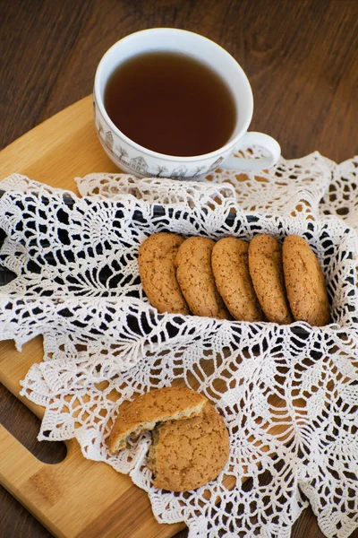 Σπιτικό Πλιγούρι Βρώμης Cookies Σταφίδες Υγιεινά Μπισκότα — Φωτογραφία Αρχείου