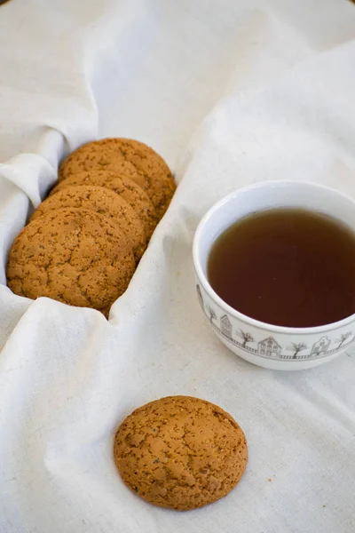 Σπιτικό Πλιγούρι Βρώμης Cookies Σταφίδες Υγιεινά Μπισκότα — Φωτογραφία Αρχείου