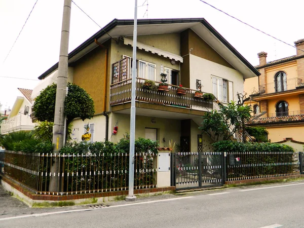 Typowy Włoski Dom Rimini Włochy Domy Europie — Zdjęcie stockowe
