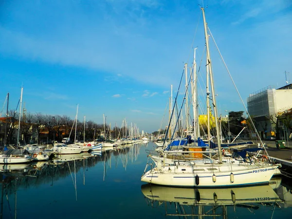 Yachts Estacionamento Porto Clube Iate Itália Barcos Vela Porto — Fotografia de Stock