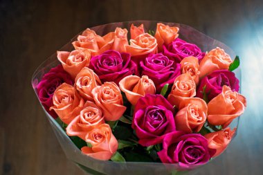 Pembe gül buketi arka plan