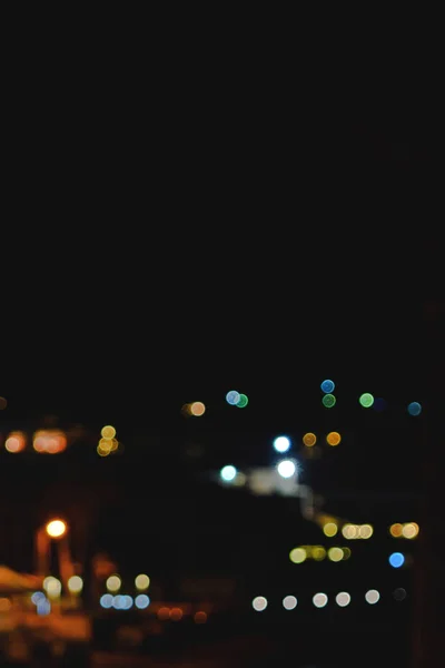 Abstract bokeh defocused background, city street lights. — Stock Photo, Image