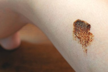 tatlı kadın bacakları kahve ile fırçalayın masaj. Kozmetik bakım, Spa kozmetik ürünler, güzellik ve bikini kavramı,.