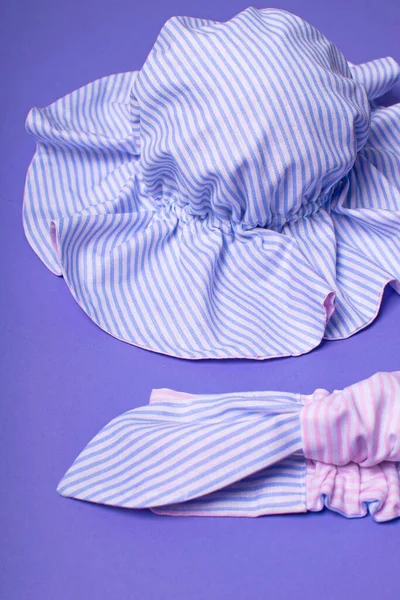 Tender Klobouk Turban Nebo Šátek Pro Dívky Módní Klasické Modré — Stock fotografie