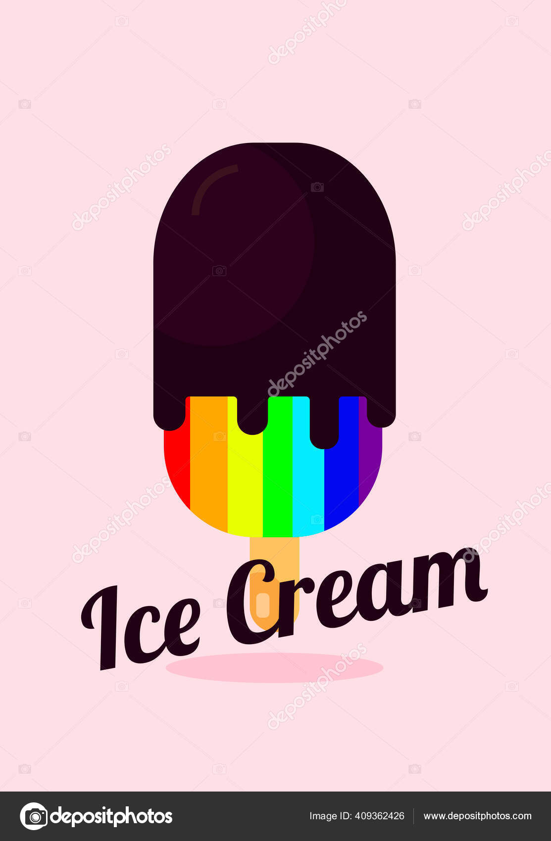 Helles Hausgemachtes Gefrorenes Regenbogen Eis Am Stiel Fruchtiges Eis Vektorgrafik Lizenzfreie Grafiken C Lavr123rf Depositphotos