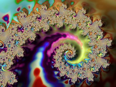 bilgisayar soyut fraktal desen oluşturdu