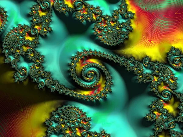 Fraktal şekilli soyut dijital duvar kağıdı