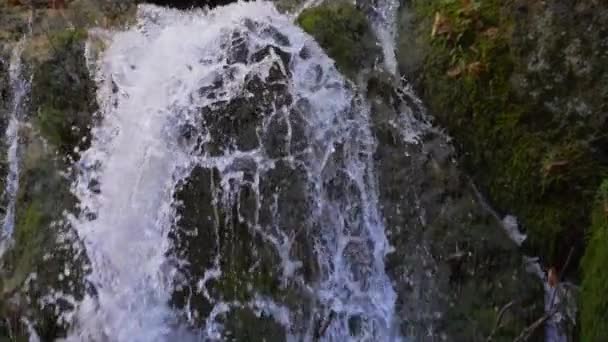 Slow Motion Bilder Vattenfallet Bergsfloderna — Stockvideo