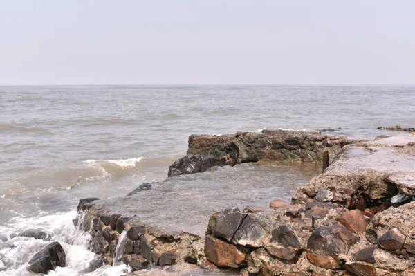 Une Vue Sur Océan Près Plage Mumbai — Photo