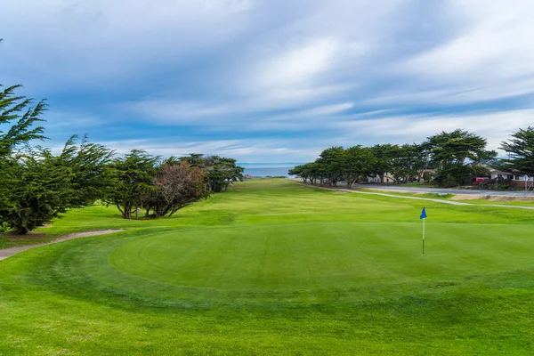 View Out Pacific Ocean Golf Course Monterey Green Golf Course — Stock Photo, Image