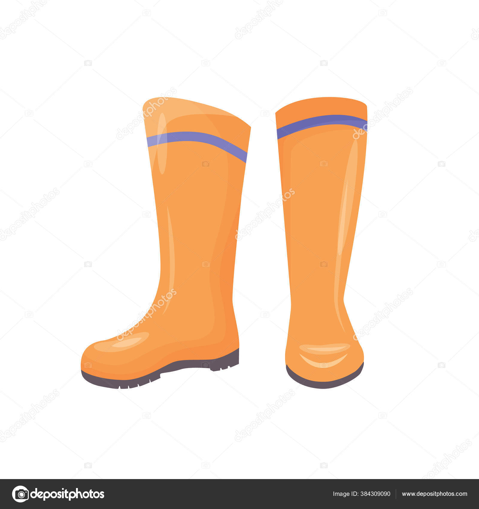 orange gumboots