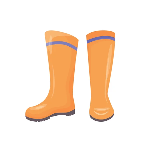 Rubber boots cartoon vector illustration — Stock Vector