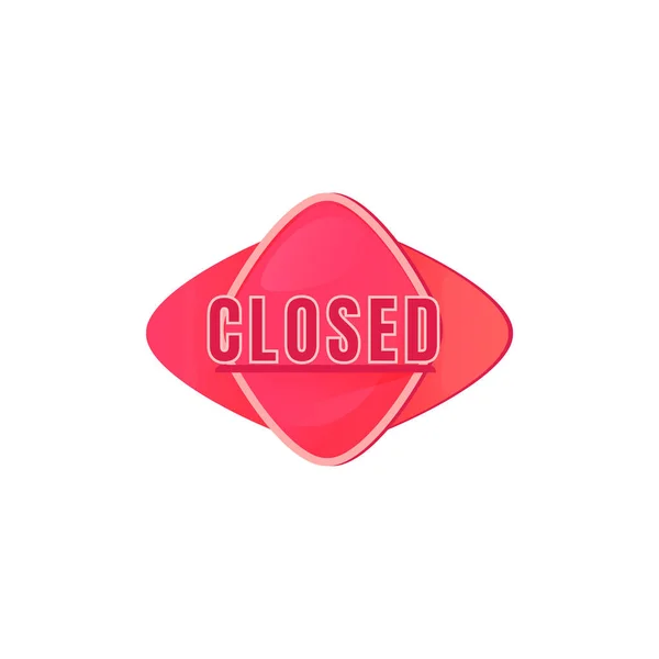 Zamknięty różowy wektor pokładzie znak ilustracji — Wektor stockowy