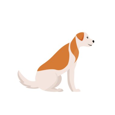 Zencefilli köpek düz renk vektör karakteri