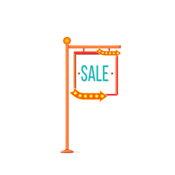 Store sale vector advert board sign illustration