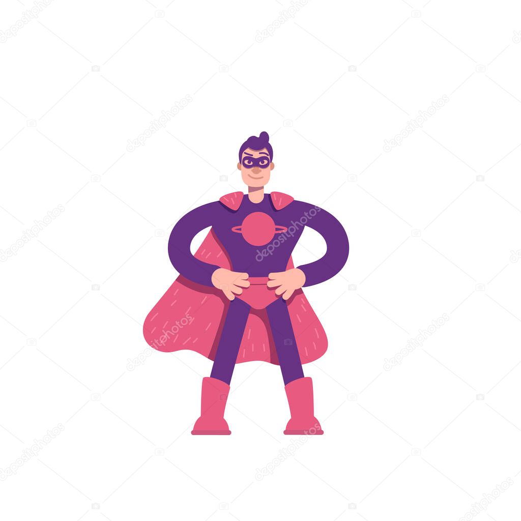 Superhero flat color vector character