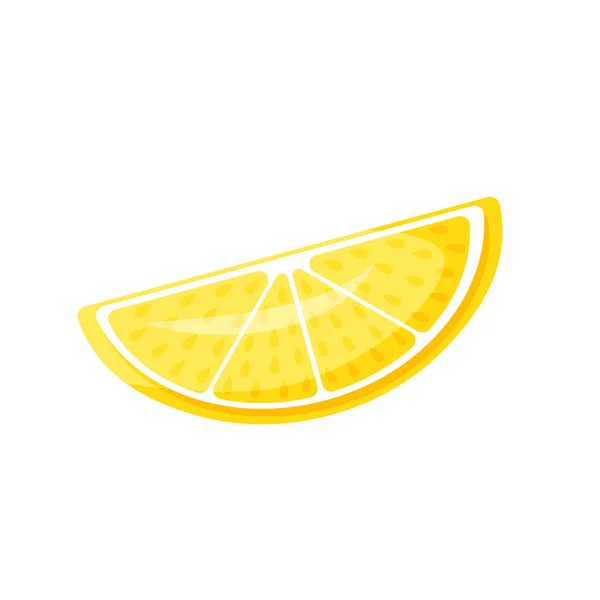 Лимонная Векторная Иллюстрация Сочные Плоские Плоские Плоские Плоды Продукт Богатый — стоковый вектор