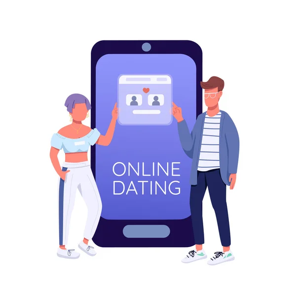 Afstandsrelatie Social Media Post Mockup Online Dating Zin Webbanner Ontwerp — Stockvector