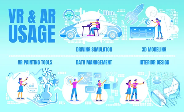 Usam Modelo Conceitual Infográfico Vetorial Cores Planas Cartaz Livreto Design — Vetor de Stock