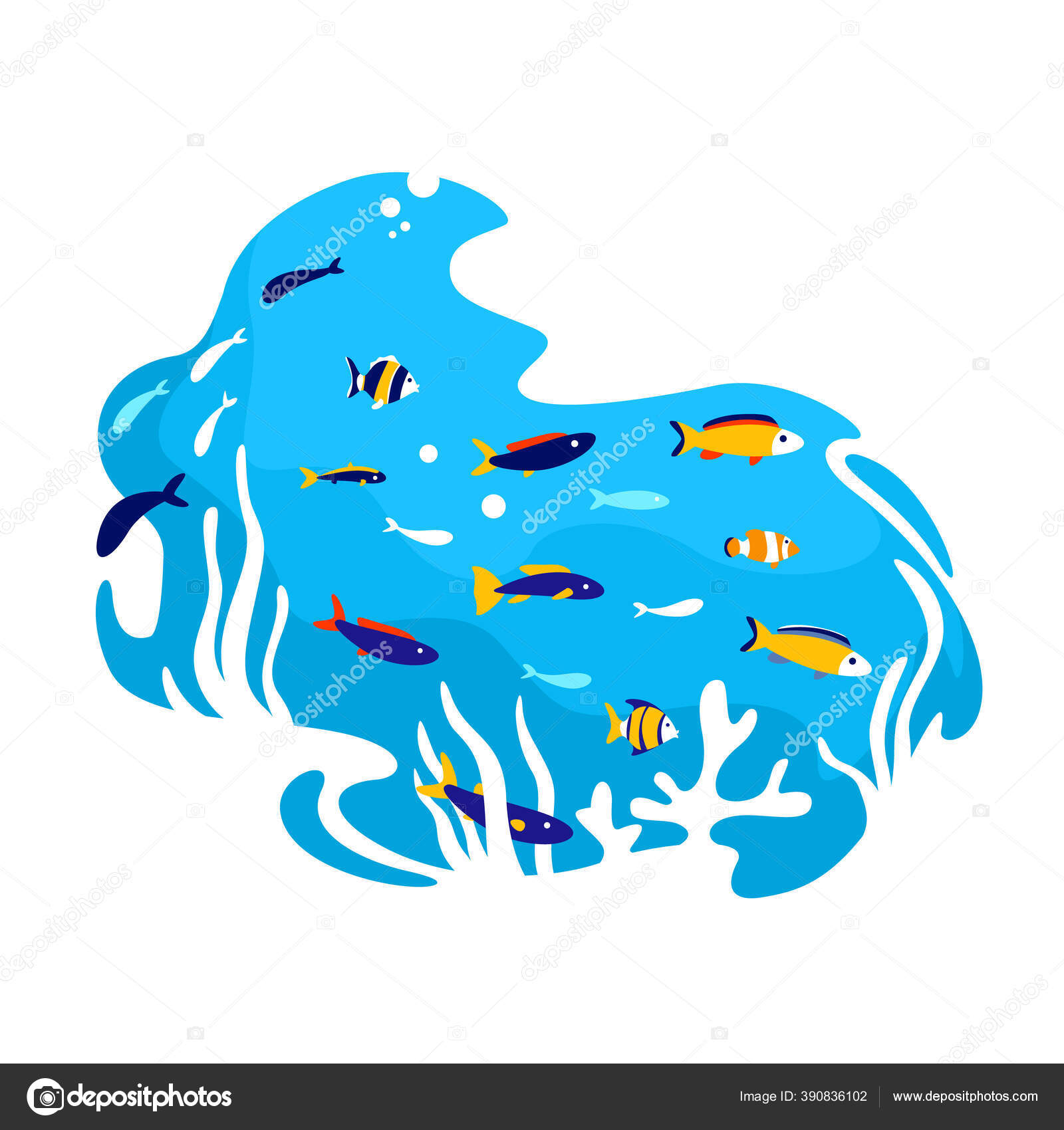Tropical Fish Vector Web Banner Poster Aquarium Creatures Salt Water Stock  Vector Image by ©ntlstudio #390836102