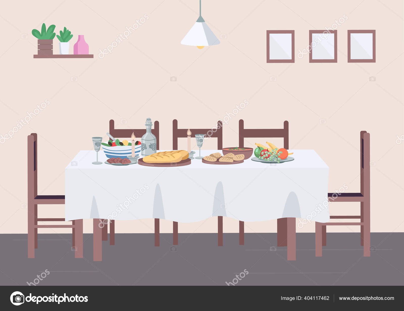 Cartoon Dining Room Table