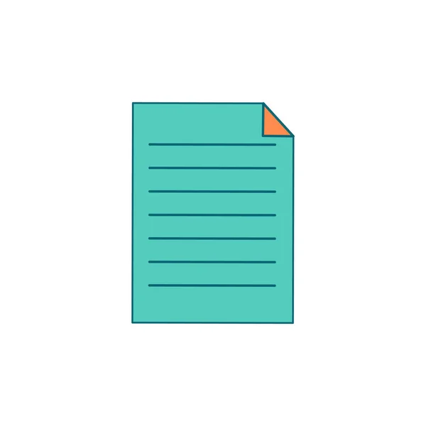 Αρχείο Επίπεδου Χρώματος Διανυσματικού Αντικειμένου Χαρτί Γραφείου Κείμενο Αρχείο Δεδομένων — Διανυσματικό Αρχείο
