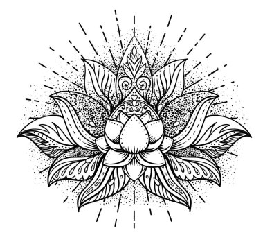 Siyah ve beyaz kelebek kutsal geometri işareti, izole vektör çizim üzerinde. Dövme kroki. Mistik semboller ve böcekler. Simya, büyü, maneviyat, boyama kitabı. Vintage çizilmiş.