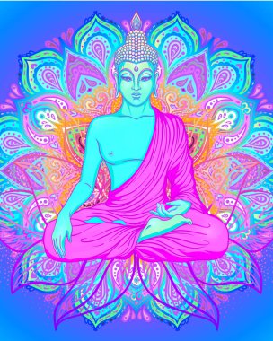 Streç ve gücü. Yoga kartı, el ilanı, afiş, mat tasarım. Ruhsal geri çekilme ya da yoga studio için renkli şablonu. Süs kartvizit, oryantal desen. Vektör çizim