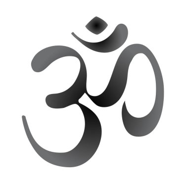 Diwali Om kutsal sembolü. Vintage tarzı dekoratif vektör öğeleri. Elle çizilmiş arka plan. Hint, büyük tasarım dövme, yoga stüdyosu, maneviyat kavramları, son moda Tekstil.