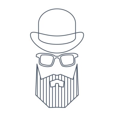 Basit tarzı şapkalı hipster adam portresi. Kuaför Salonu karakter kavramı.  