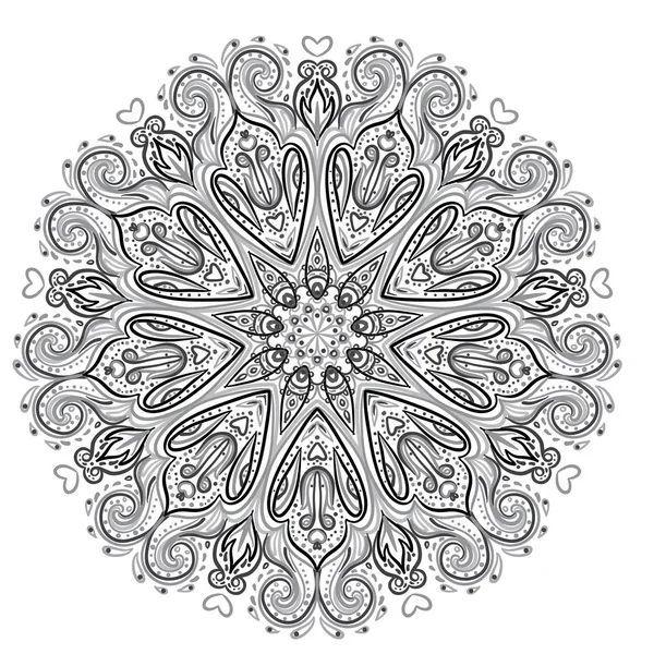 Mandala Piękny Vintage Okrągły Wzór Ręcznie Rysowane Abstrakcyjne Tło Dekoracyjny — Wektor stockowy