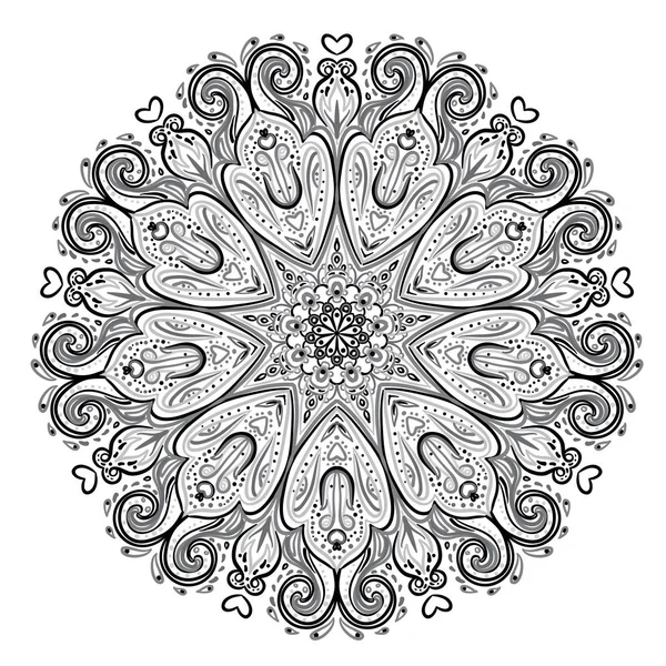 Mandala Piękny Vintage Okrągły Wzór Ręcznie Rysowane Abstrakcyjne Tło Dekoracyjny — Wektor stockowy