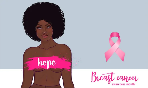 Oktober Breast Cancer Awareness Month Jaarlijkse Campagne Aan Bewustwording Van — Stockvector