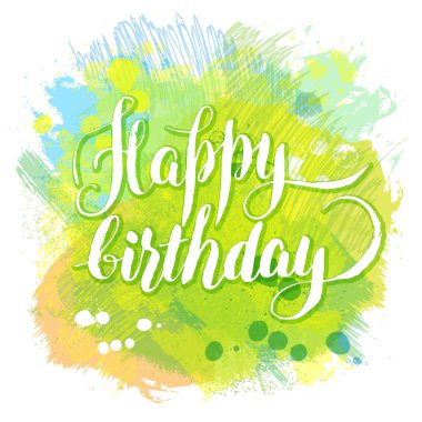 Boyalı suluboya tebrik kartı