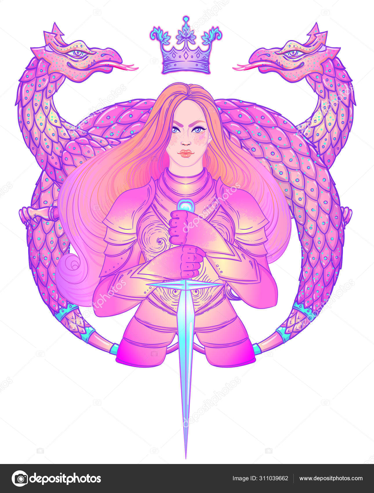 Portrait Beautiful Girl Dragon Female Knight Armour Vector Illustration Medieval Stock Vector Image By C Vgorbash Portrait Beautiful Girl Dragon Female Knight Armour Vector Illustration Medieval Stock Vector Image By C Vgorbash