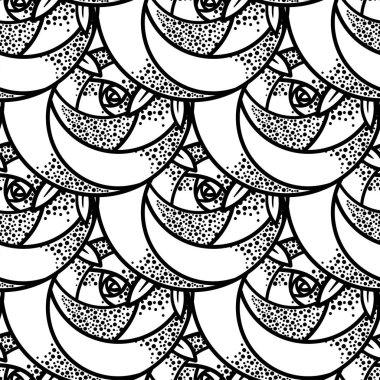 Geometrik gül çiçeği. Kusursuz desen. Sanat deco stili