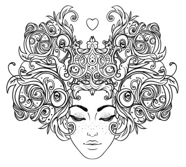 Kabile erime Boho Diva. Güzel Asyalı ilahi kız ile süslü