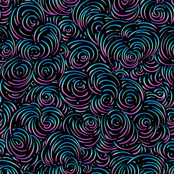 Curly clouds seamless pattern. Abstract background. Vector endle — Stock Vector