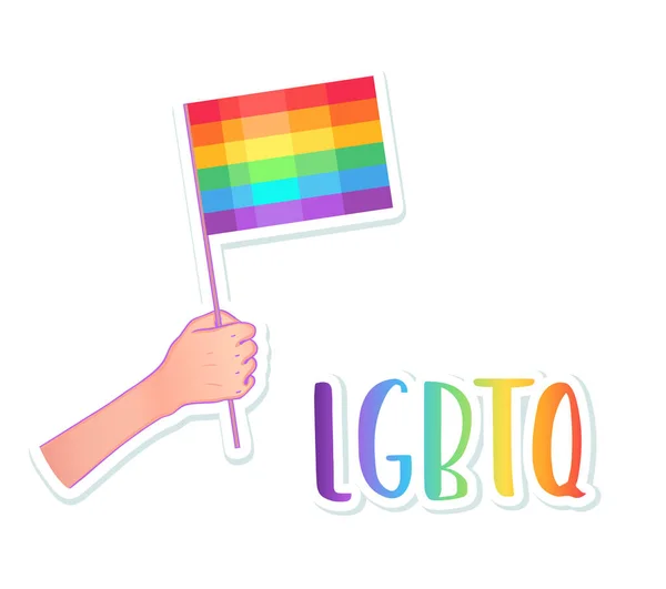 Icono de color arco iris. Orgullo Gay. Concepto LGBT. Estilo realista v — Vector de stock