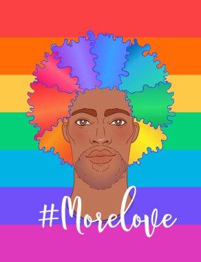 LGBT poster tasarımı. Gay Gururu. LGBTQ konsepti. İzole edilmiş renkli vektör çizimi. Etiket, yama, tişört baskısı, çıkartma, yama, tebrik kartı, afiş.