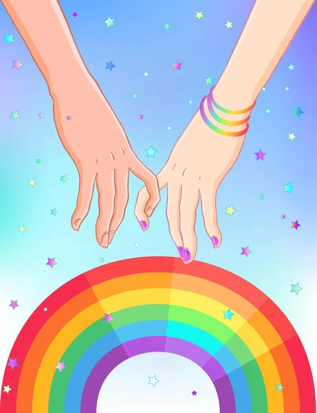 Design plakátu LGBT. Gay Pride. Koncept LGBTQ. Izolovaná vektorová barevná ilustrace. tisk trička, pohlednice, banner. — Stockový vektor
