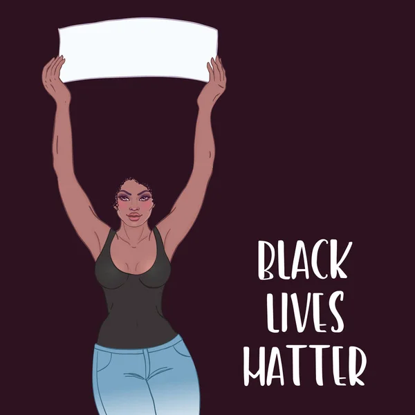 Black Lives Matter. Izolovaná vektorová ilustrace realistického stylu. — Stockový vektor